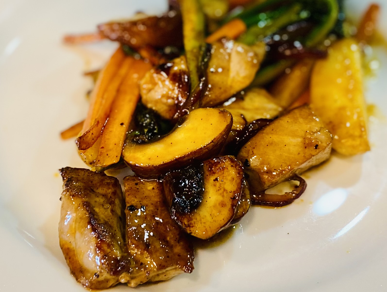 Wok de verduras, Tarantelo y Ventresca